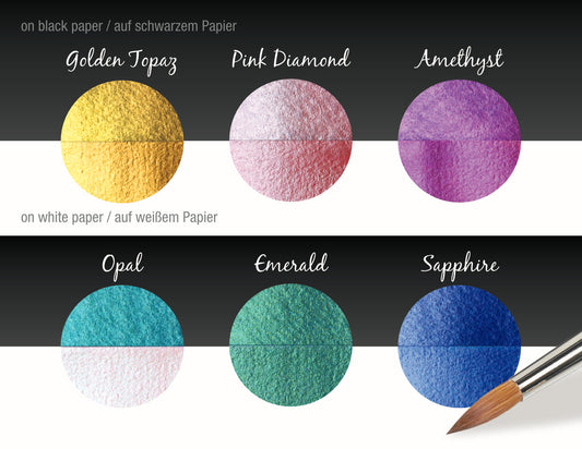 Finetec Coliro Watercolour - Bling - 6 Colour Set image 2